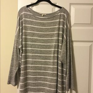 41 Hawthorn grey and white striped shirt